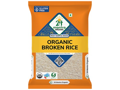 24 Mantra Organic Organic Rice/Akki - Broken, 1 kg