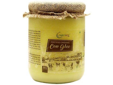 Nutriorg Cow Ghee/Tuppa - Certified Organic, 500 ml