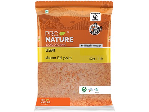 Pro Nature Organic Dal - Masoor, 500 g
