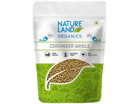 Natureland Organics Coriander Whole, 75 g