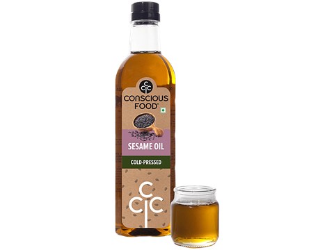 Conscious Food Sesame Oil - Cold Pressed, Organic, 500 ml