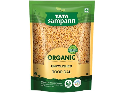 Tata Sampann OrganicToor Dal/Togari Bele, 1 kg