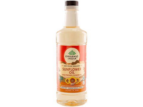Organic India Sunflower Oil, Cold Pressed & Natural, 1 L