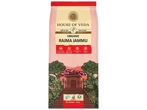 HOUSE OF VEDA Organic Rajma Jammu, 500 g