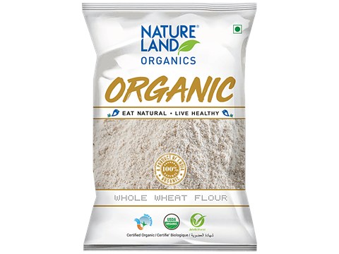 Natureland Organics Whole Wheat Flour, 750 g