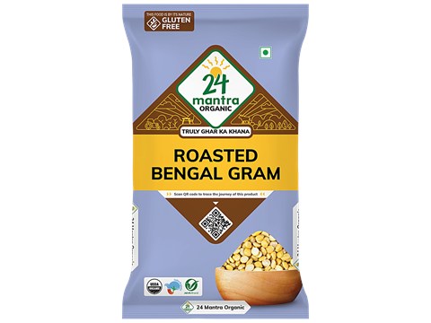 24 Mantra Organic Roasted Bengal Gram/Chana Dal, 500 g