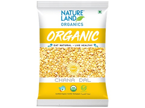 Natureland Organics Chana Dal - Helps Lower Cholesterol, 1 kg