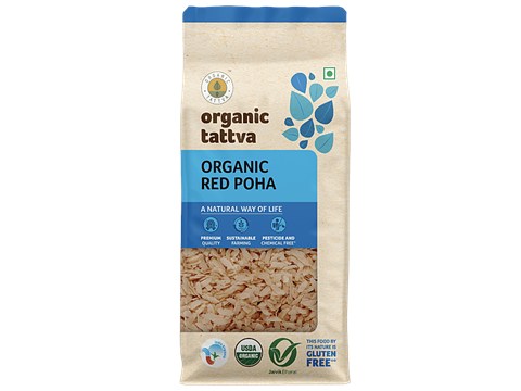 Organic Tattva Organic Red Poha, 500 g