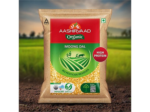 Aashirvaad Nature's Super Foods Organic Moong Dal/Hesaru Bele, 500 g