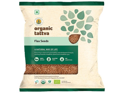 Organic Tattva Organic Seeds - Flax, 100 g