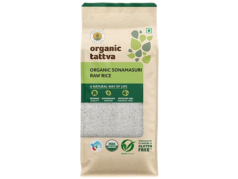 Organic Tattva Sonamasuri Rice/Akki - White Polished, 1 kg