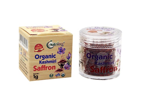Nutriorg Kashmiri Saffron - Certified Organic, 1 g
