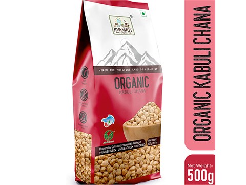 Jivamrit Organic Kabuli Chana, 500 g