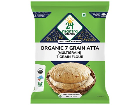 24 Mantra Organic 7 Grain Atta/Multigrain, 1 kg