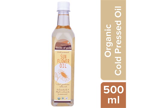 PRISTINE Fields Of Gold Organic Cold Pressed Sunflower Oil, 500 ml