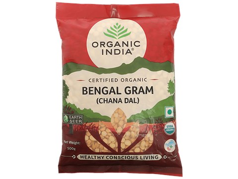 Organic India Bengal Gram/Chana Dal, 500 g