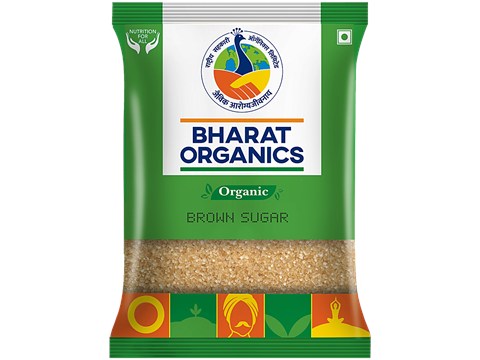Bharat Organics Organic Brown Sugar, 500 g