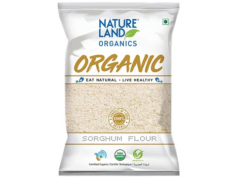 Natureland Organics Sorghum/Jowar Flour/Jolada Hittu, 500 g
