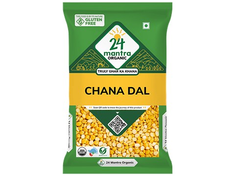 24 Mantra Organic Organic Chana Dal/Kadale Bele, 500 g