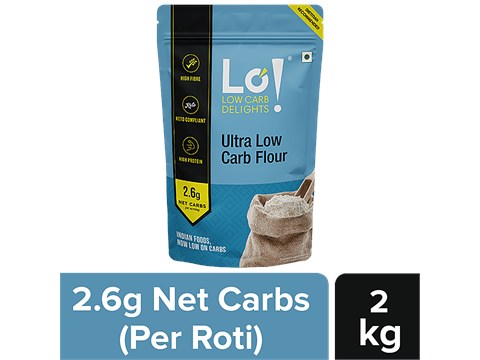 LO! Ultra Low Carb Keto Flour - High Fibre, Dietitian Recommended Atta, 2 kg