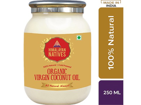 Himalayan Natives Virgin Coconut Oil - Organic & Natural & Unrefined, 250 ml