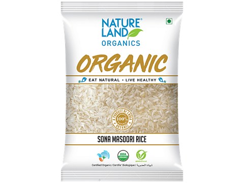 Natureland Organics Sona Masoori Rice, 1 kg