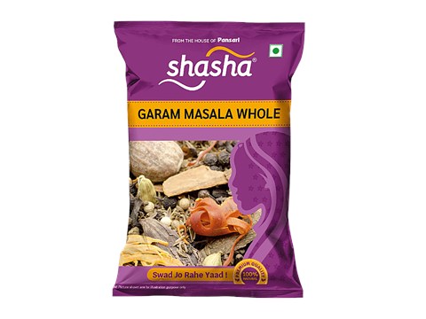 SHASHA Whole Garam Masala - Premium Quality, Aromatic Spices, 100 g