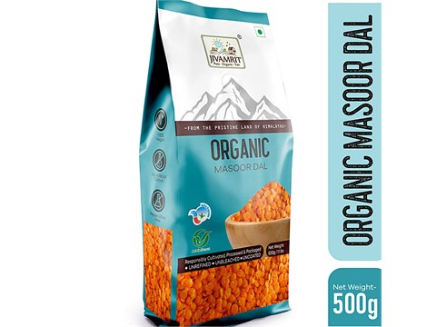Jivamrit Organic Masoor Dal, 500 g