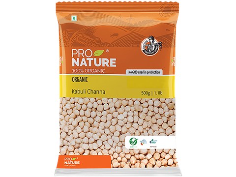 Pro Nature Organic Kabuli Chana/Kabuli Kadale, 500 g