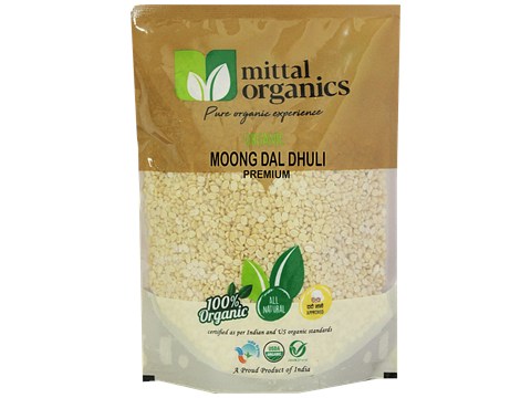 Mittal Organics Moong Dal Dhuli - Premium, Rich In Iron & Fibre, 500 g