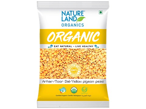 Natureland Organics Arhar/Toor Dal Or Yellow Pigeon Peas, 1 kg