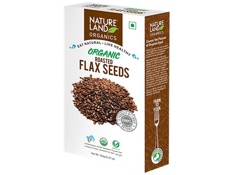 Natureland Organics Nature land Flaxseed - Roasted, 100 g, Packet, 100 g