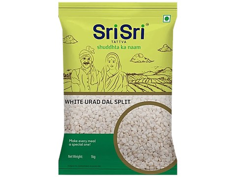 Sri Sri Tattva Urad Dal - Split, White, Highly Nutritious, Boosts Overall Health, 1 kg