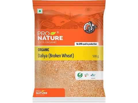 Pro Nature Organic Broken Wheat/Daliya, 500 g