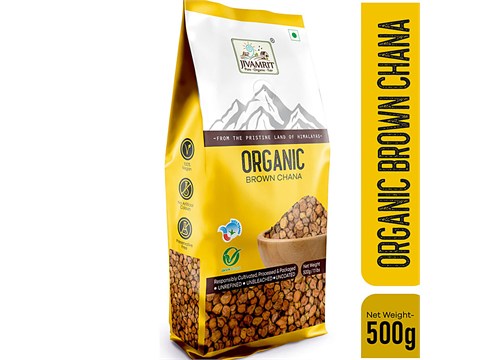 Jivamrit Organic Brown Chana, 500 g