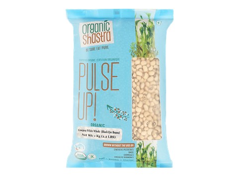 Organic Shastra Cowpea White Whole, 1 kg