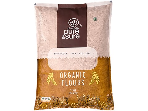 Phalada Pure & Sure Organic - Ragi Flour/Ragi Hittu, 1 kg