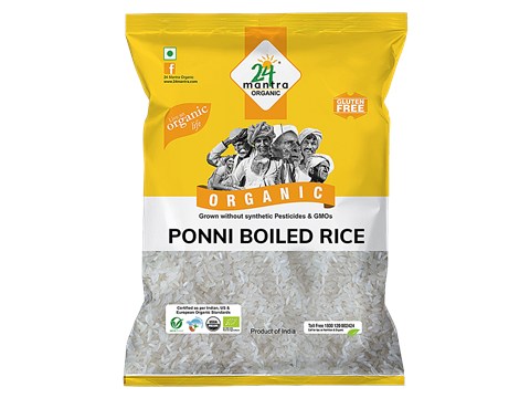 24 Mantra Organic Ponni White Rice Boiled, 1 kg