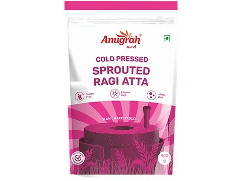 Anugrah Cold Pressed Sprouted Ragi Atta, 500 g