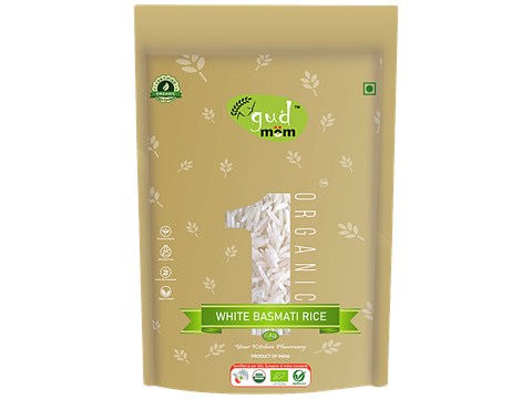 Gudmom Organic White Basmati Rice, 5 kg
