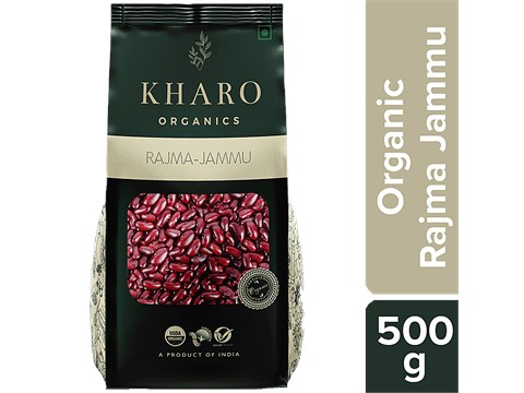 Kharo Organics Rajma Jammu/Kidney Beans - Rich In Protein, 500 g