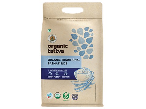 Organic Tattva Organic White Basmati Rice, 5 kg