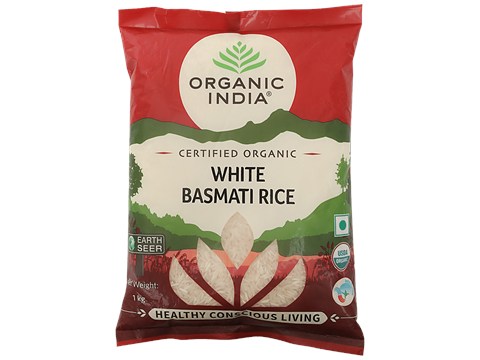 Organic India White Basmati Rice - Certified Organic, 1 kg