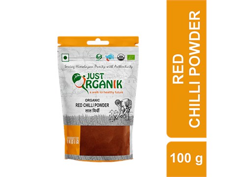Just Organik Powder-RedChilli,Regular, 100g