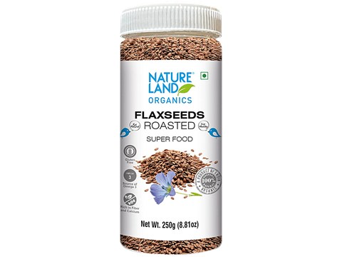 Natureland Organics Roasted Flaxseed - Superfood, 250 g