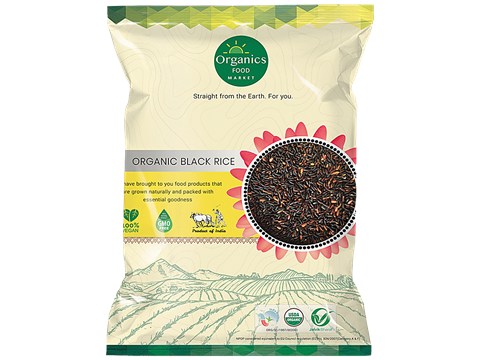 Organics Food Market Black Rice - Gluten Free, Easy To Digest, 5 kg