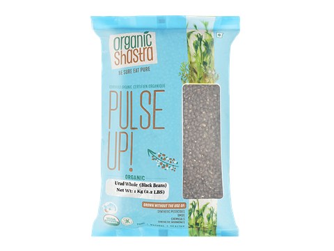 Organic Shastra Urad Whole Dal, 1 kg