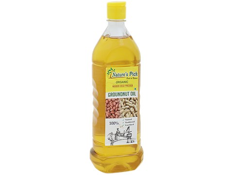 Nature's Pick  Organic Cold Pressed Oil - Groundnut, 1 L