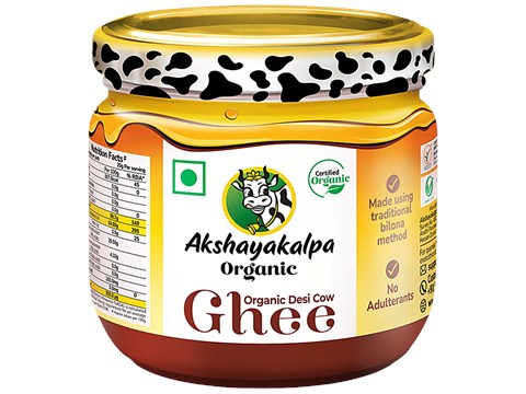 Akshayakalpa Organic Desi Cow Ghee - Rich Aroma, 300 ml