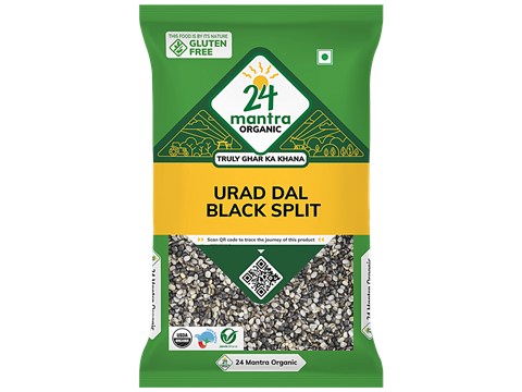 24 Mantra Organic Urad Dal Black (Split), 500 g